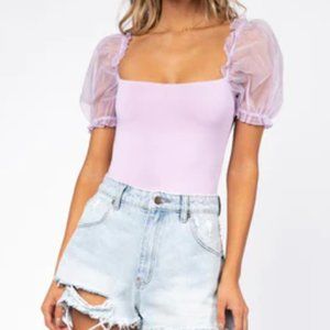 Princess Polly purple bodysuit (Girl In Love Lilac Bodysuit) (NWT)